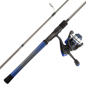 Blue Carbon Fiber Fishing Rod and Reel Combo - Portable 3-Piece Pole with 3000 Aluminum Spinning Reel