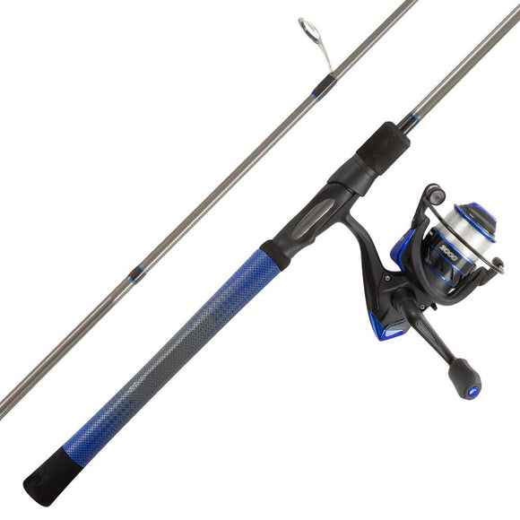 Blue Carbon Fiber Fishing Rod and Reel Combo - Portable 3-Piece Pole with 3000 Aluminum Spinning Reel